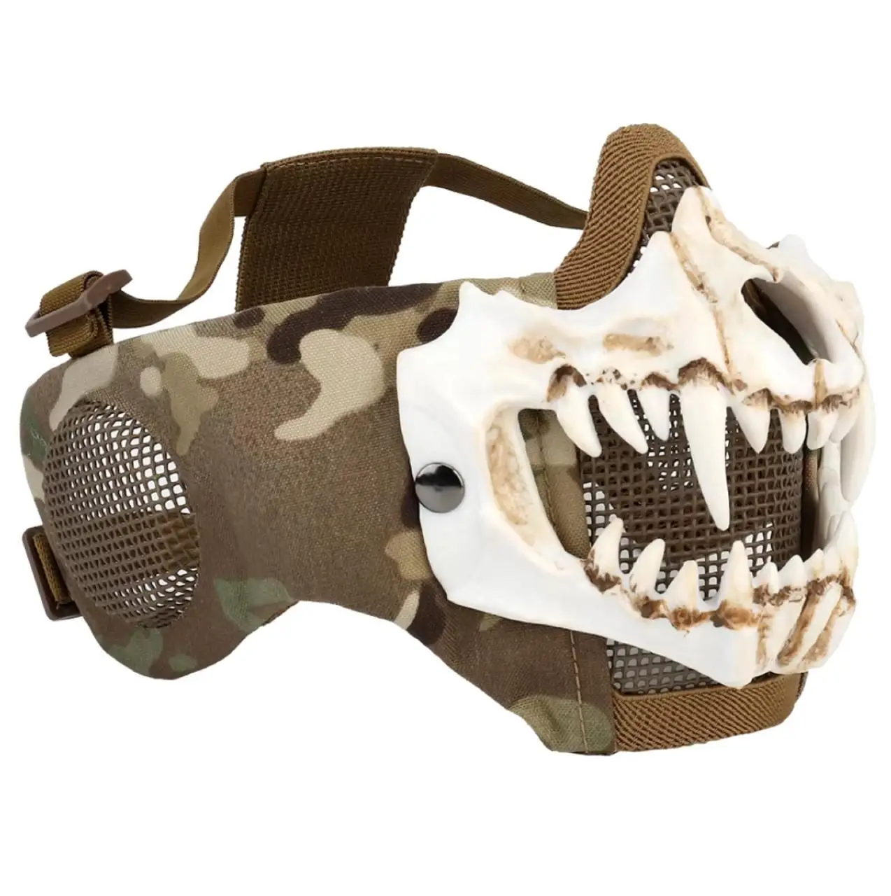 Маска Fang Real CS зі сталевою сіткою Airsoft Мульткам (MK001020) - фото 4