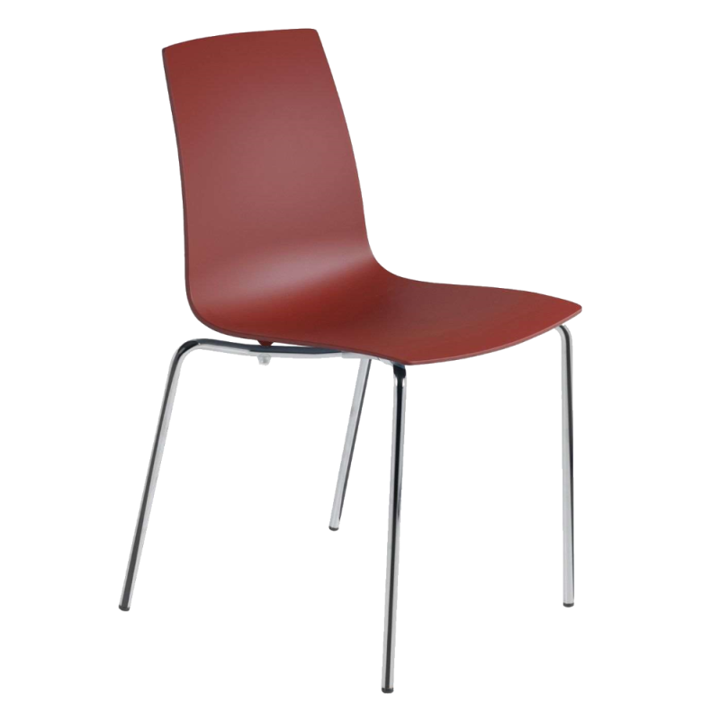 Стул Papatya X-Treme S кирпич Красный матовый/Хром (KMDR-2649)
