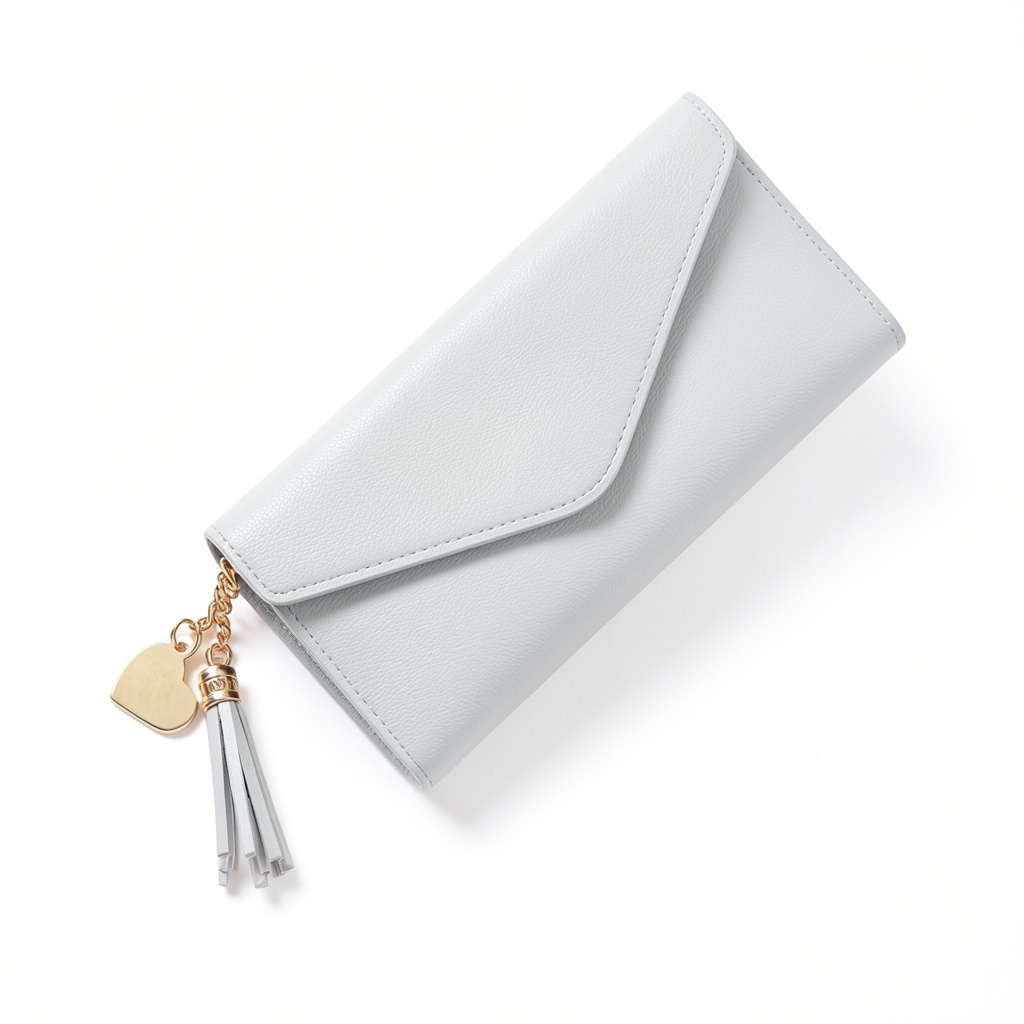 Клатч-кошелек женский Elegant в виде конверта Серый (1064652149)