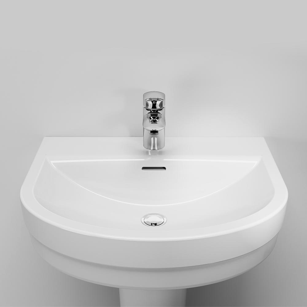 Умивальник підвісний AM.PM Bliss L C534321WH 600x470x165 мм Білий (130037) - фото 4 Умивальник підвісний AM.PM Bliss L C534321WH 600x470x165 мм Білий (130037) - фото 4