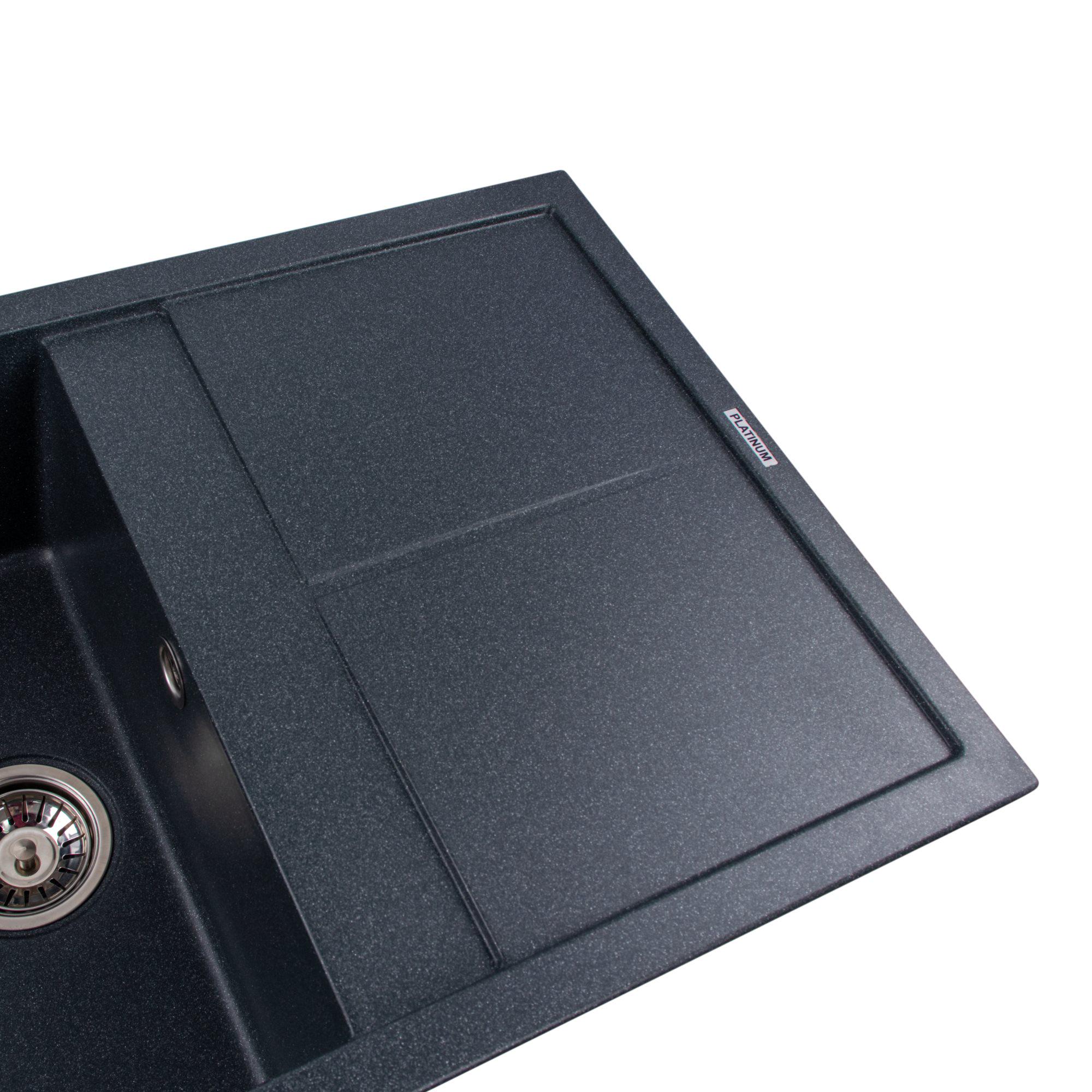 Мийка для кухні Platinum 7950 Selena гранітна Антрацитовий матовий - фото 3