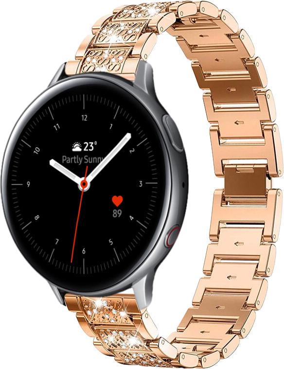 Браслет металлический Glam для Galaxy Watch Active 2 40/44 мм Rose Gold (32798-27)