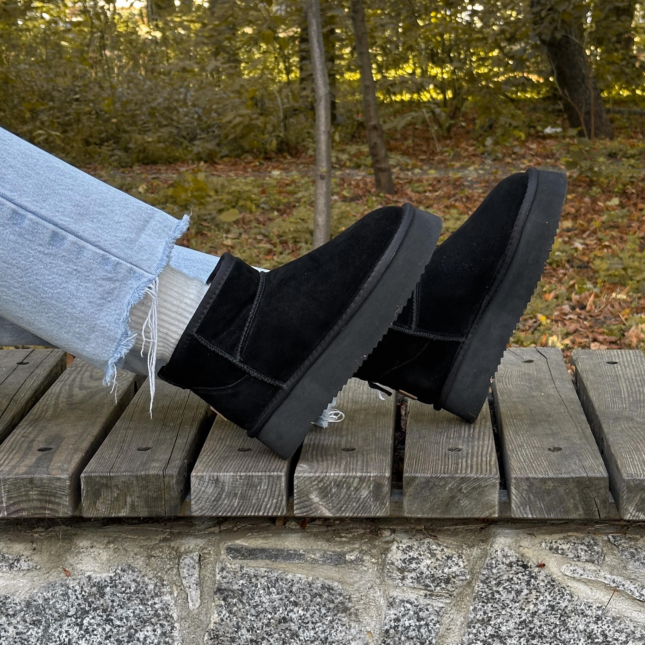 Угги из меха и натуральной замши (A801-40) - фото 8