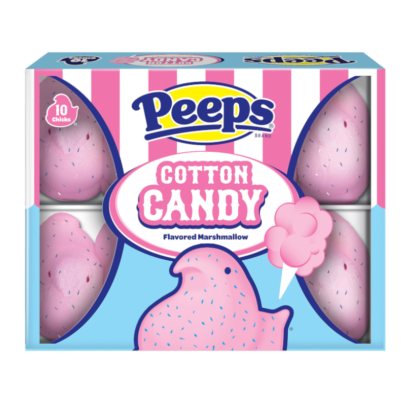 Птички с маршмеллоу Peeps Cotton Candy 10 chicks 85 г (1399502996)