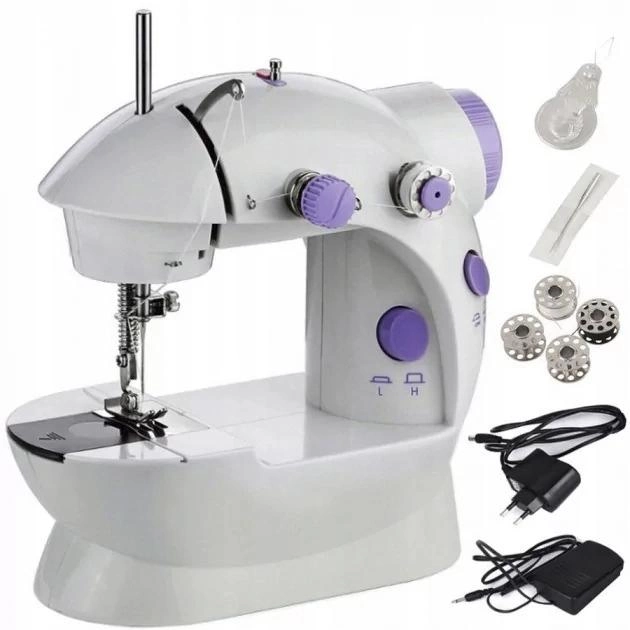 Швейна машинка Mini Sewing Machine SM-201A портативна 4в1 Білий - фото 5