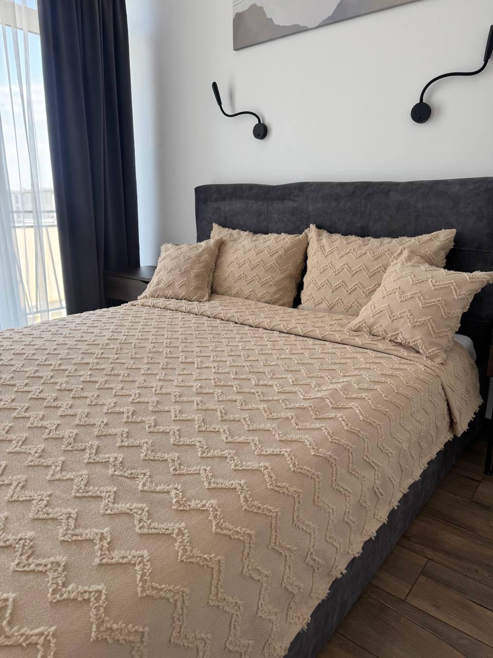 Покрывало Хельга 140x250 см Бежевый (20774-4-140x250cm) - фото 5 Покрывало Хельга 140x250 см Бежевый (20774-4-140x250cm) - фото 5