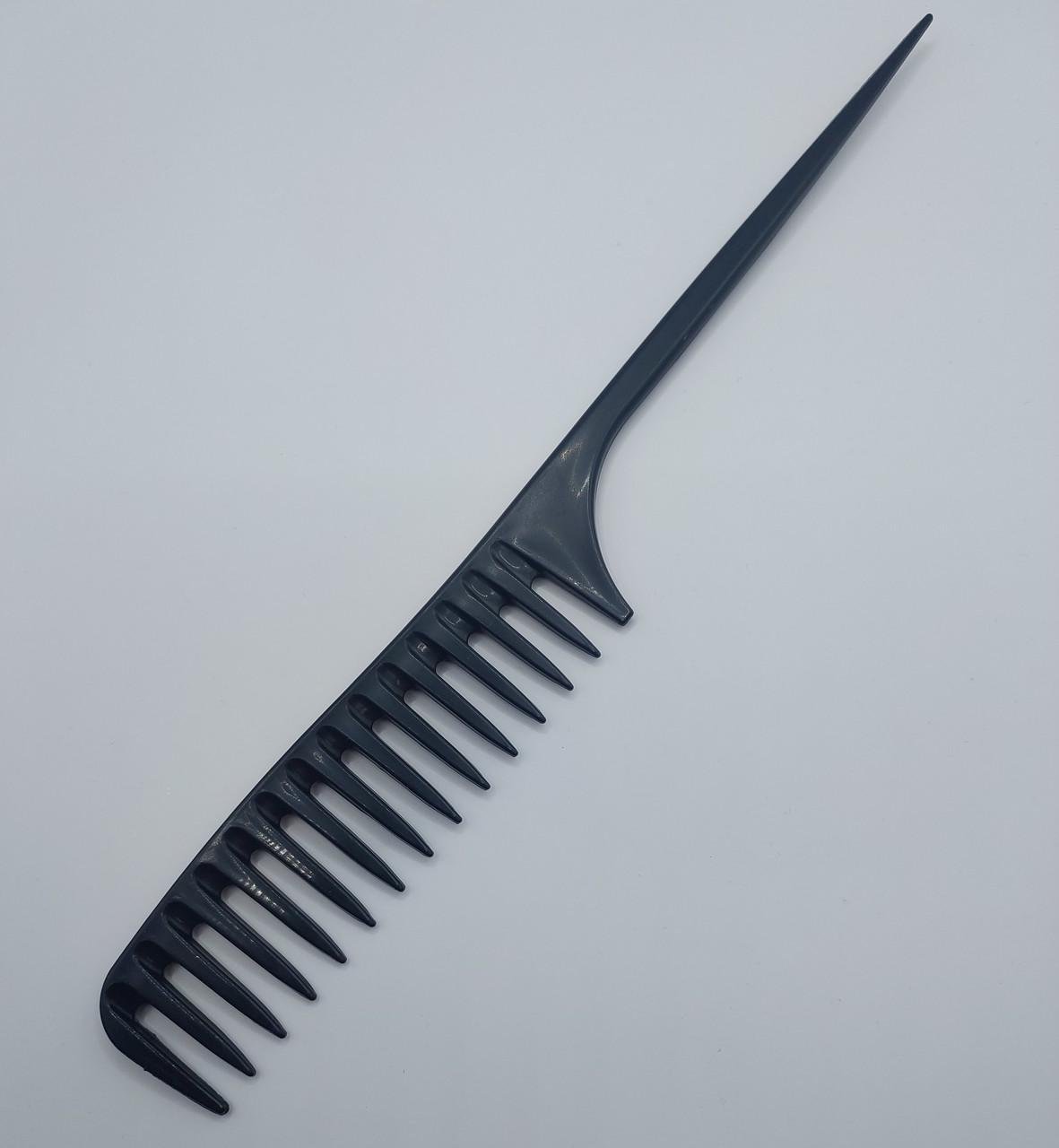 Гребінець перукарський для прочісування фарбованого волосся ДенніС professional велика з хвостиком Чорний (1453070588) - фото 6 Гребінець перукарський для прочісування фарбованого волосся ДенніС professional велика з хвостиком Чорний (1453070588) - фото 6