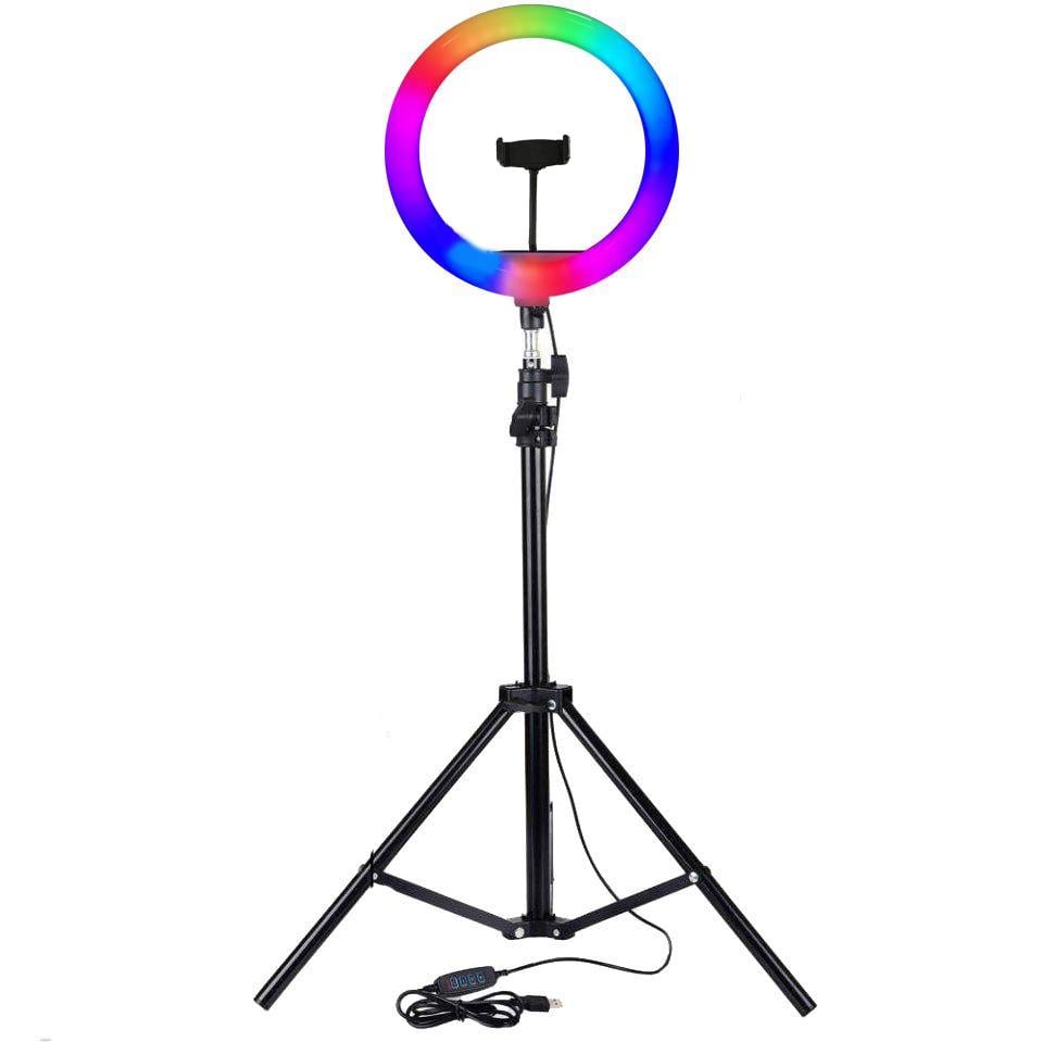 Кільцева лампа RGB 30 см зі штативом 2 м і тримачем