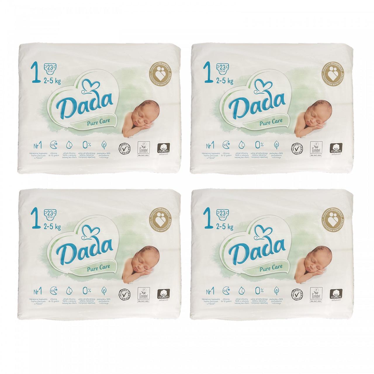 Подгузники Dada Pure Care 1 2-5 кг 92 шт. (2023065503)
