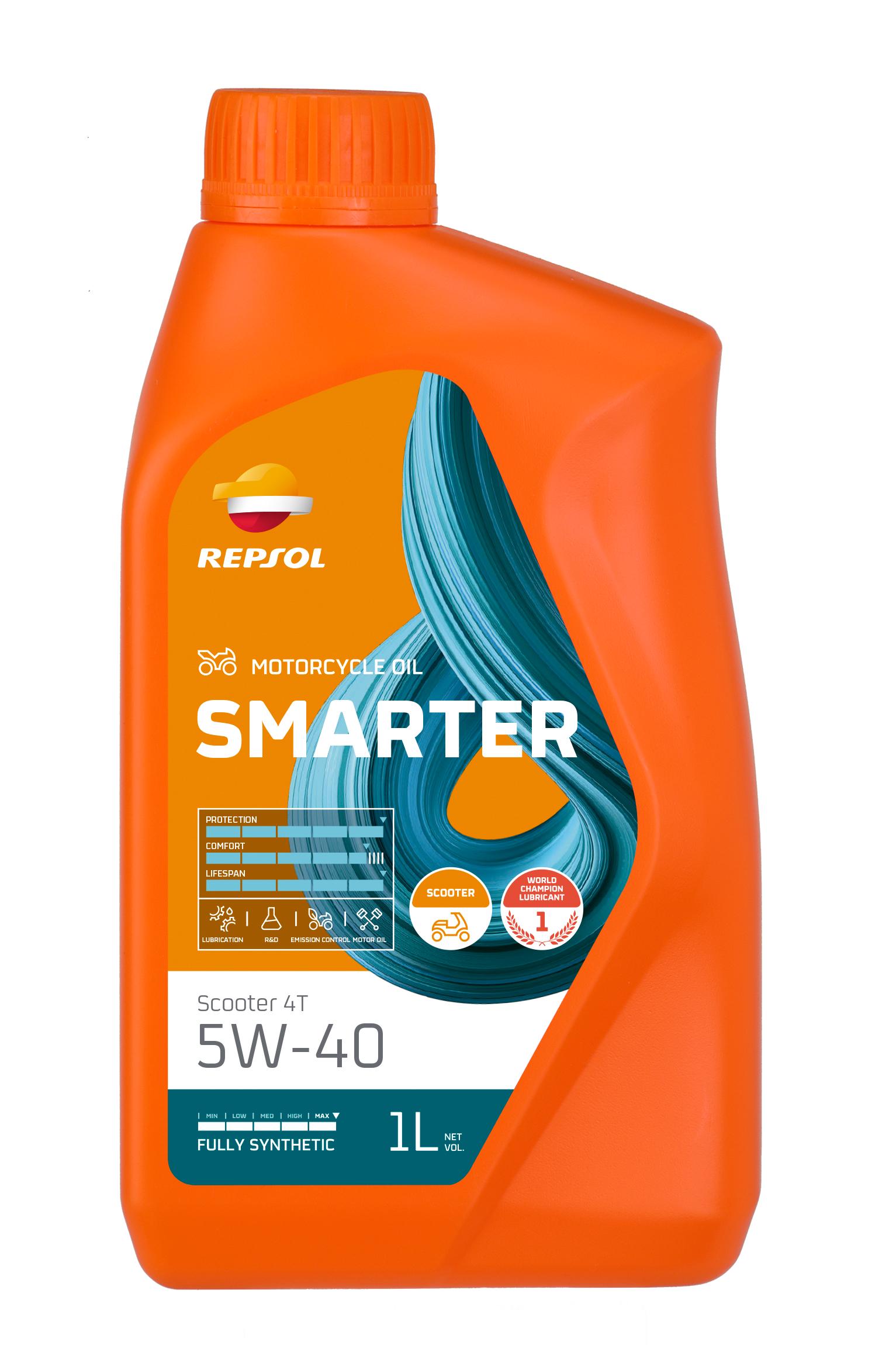 Моторне мастило Repsol SMARTER SCOOTER 4T 5W-40 1 л (RPP2060JHC)