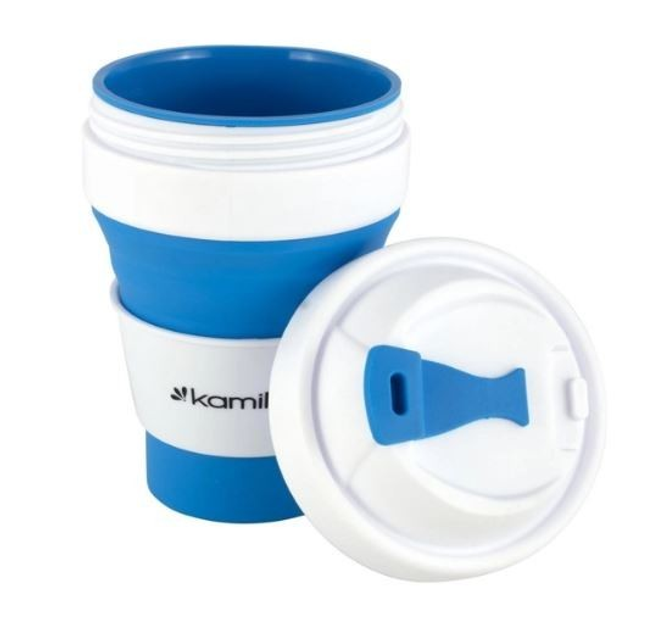 Термокружка складна Kamille 350 мл Синій