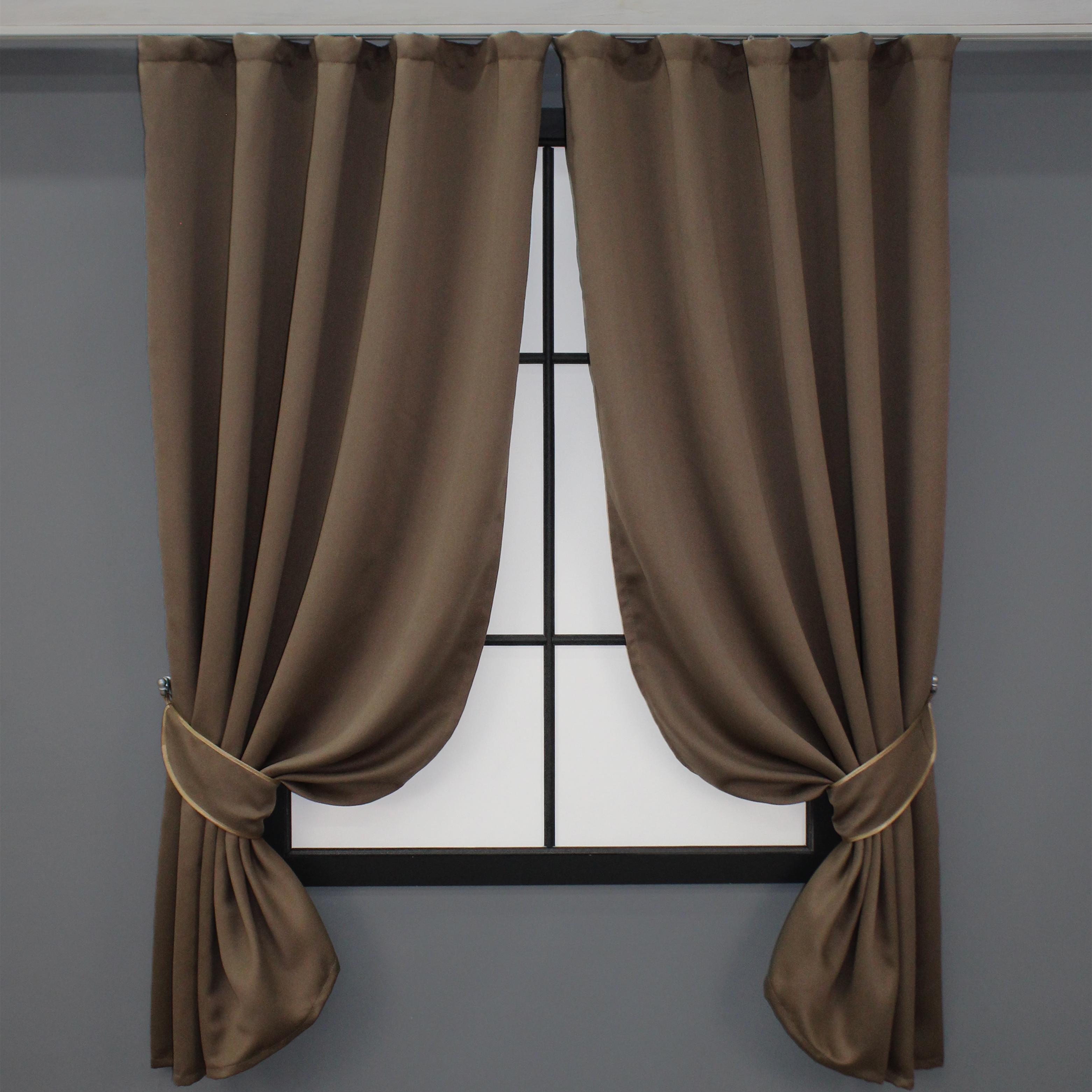 Комплект штор коротких VR-Textil Блэкаут Bagema Rvs № 1238ш 130х170 см 2 шт. Шоколадный (35-0033)