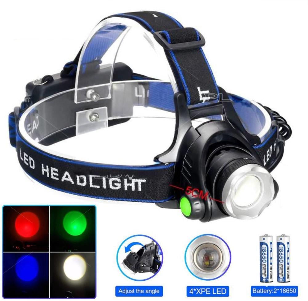 Фонарь налобный PLD-V9-F-4XPE/RGB 2x18650 Type-C Black (10402) - фото 2 Фонарь налобный PLD-V9-F-4XPE/RGB 2x18650 Type-C Black (10402) - фото 2