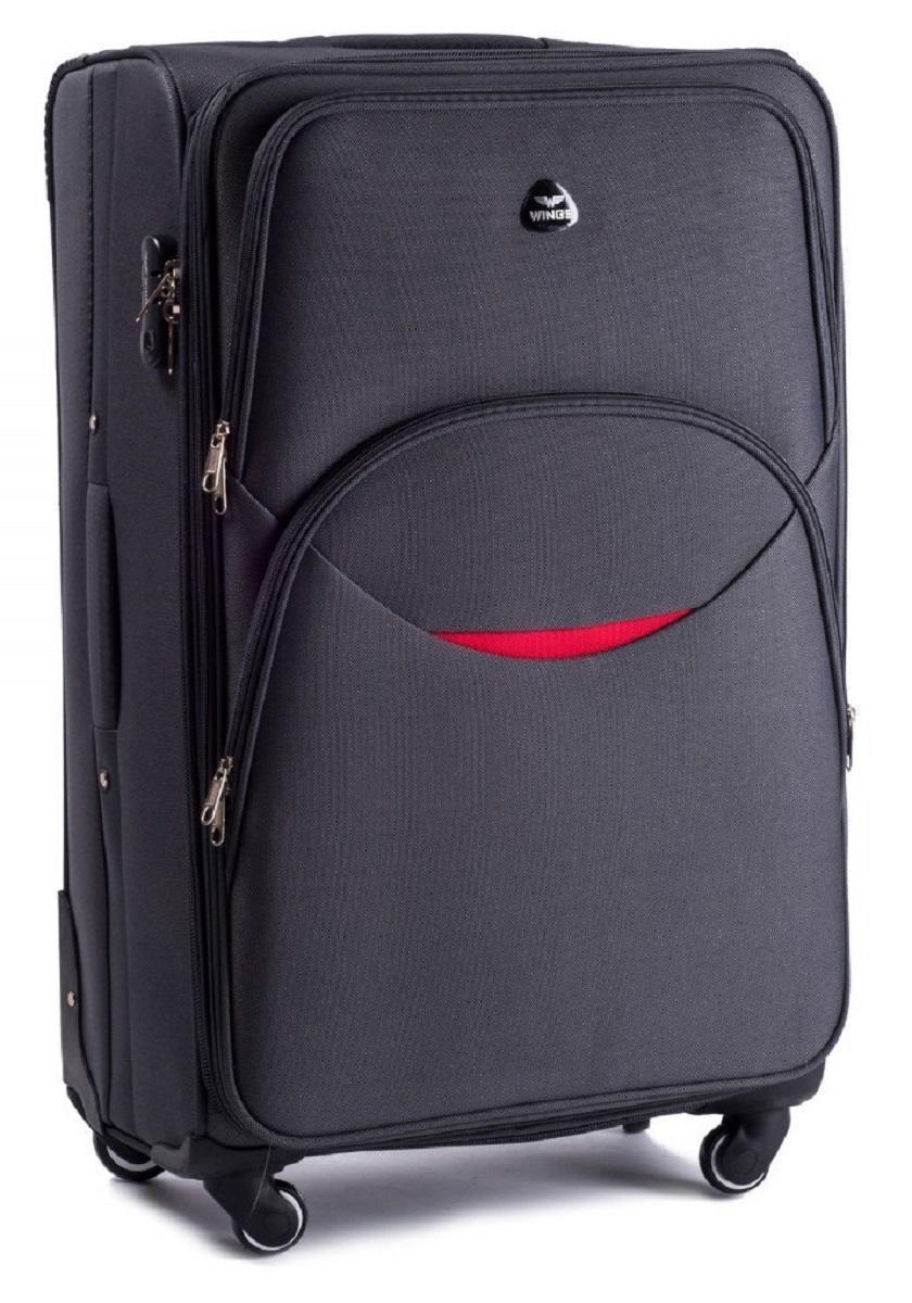 Чемодан тканевый WINGS 1708 большой 4 колеса Серый (Vt00082) Чемодан тканевый WINGS 1708 большой 4 колеса Серый (Vt00082)