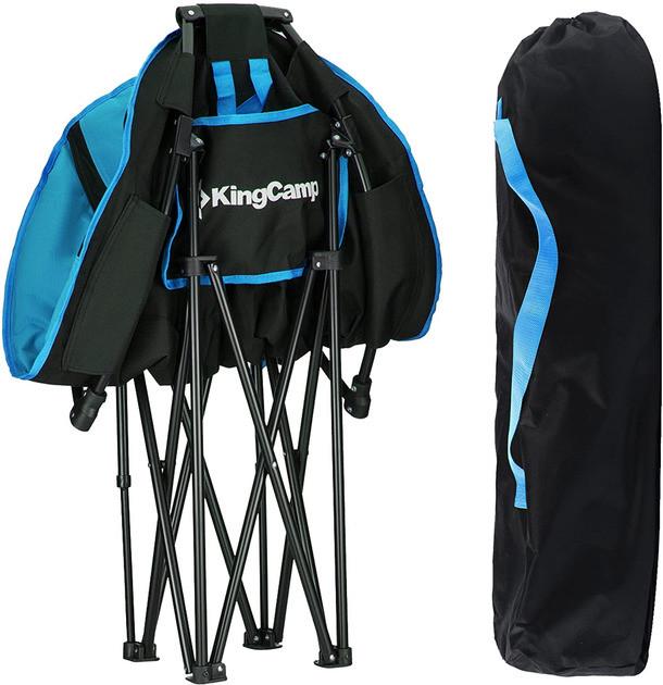 Туристическое кресло раскладное KingCamp Comfort Moon Black/Blue (KC3816_BLACK/ROYALBL) - фото 6 Туристическое кресло раскладное KingCamp Comfort Moon Black/Blue (KC3816_BLACK/ROYALBL) - фото 6