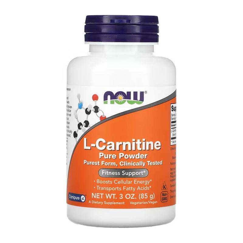 Карнітин NOW L-Carnitine Pure Powder 85 г (11740-01)