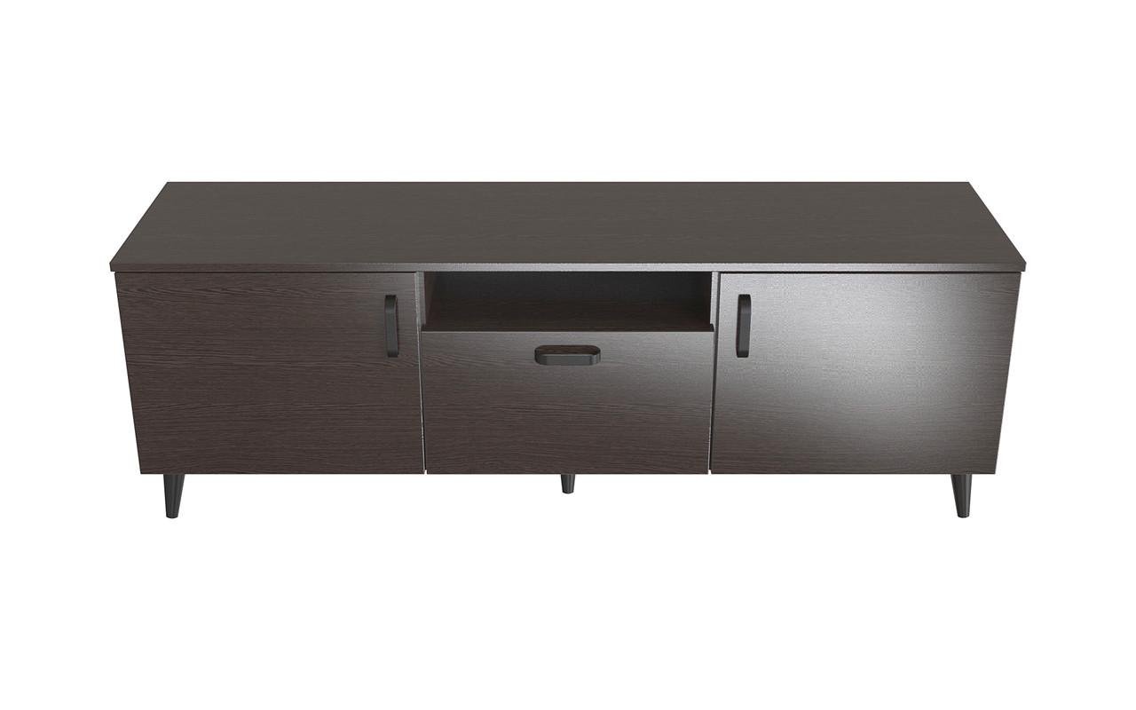 Тумба на конусных ножках Ferrum-decor Лестер металл/ДСП 16 мм 48x139x38 см Черный/Венге Магия (FRD-106803)