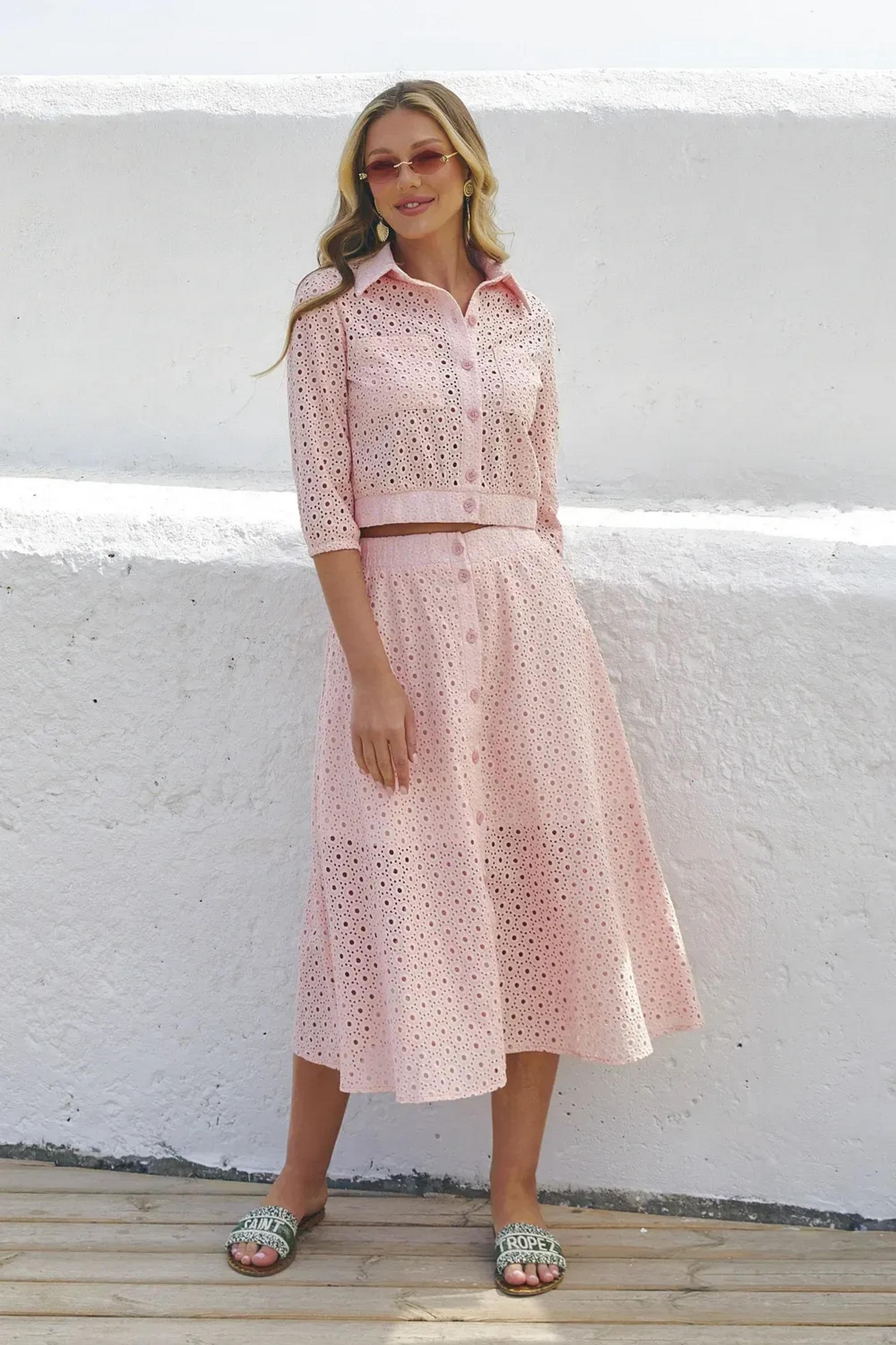 Костюм женский Seventeen кофта/юбка S-M Пудровый (104-2294.6410) - фото 4 Костюм женский Seventeen кофта/юбка S-M Пудровый (104-2294.6410) - фото 4