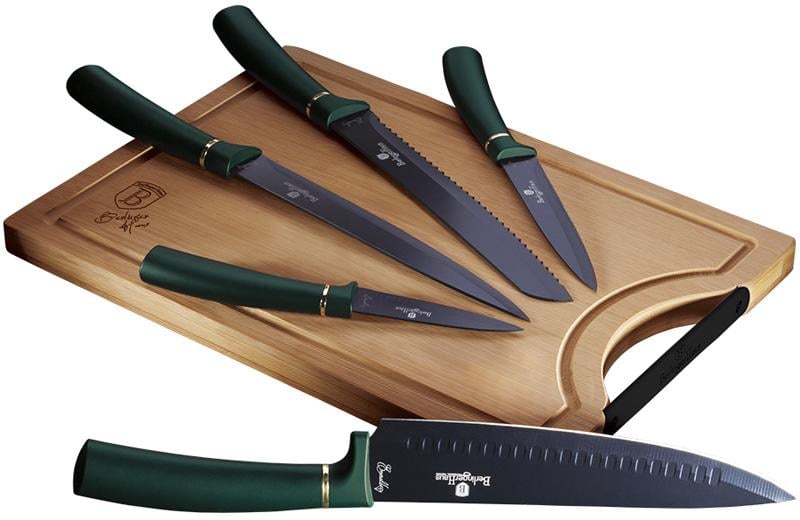 Набір ножів Berlinger Haus Emerald Collection 5 ножів і дошка (BH-2551)
