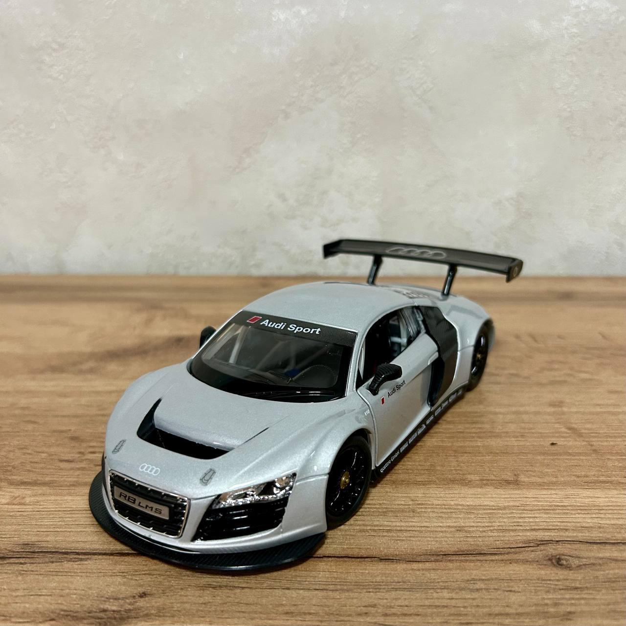 Машинка детская металлическая Rastar 56100 Audi R8 LMS 1:24 Серебряный (56100) - фото 4