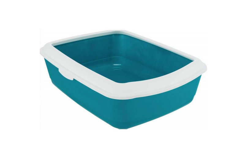 Туалет для кошек с бортиком Trixie Classic 37x15x47 см Синий/Белый (40180)