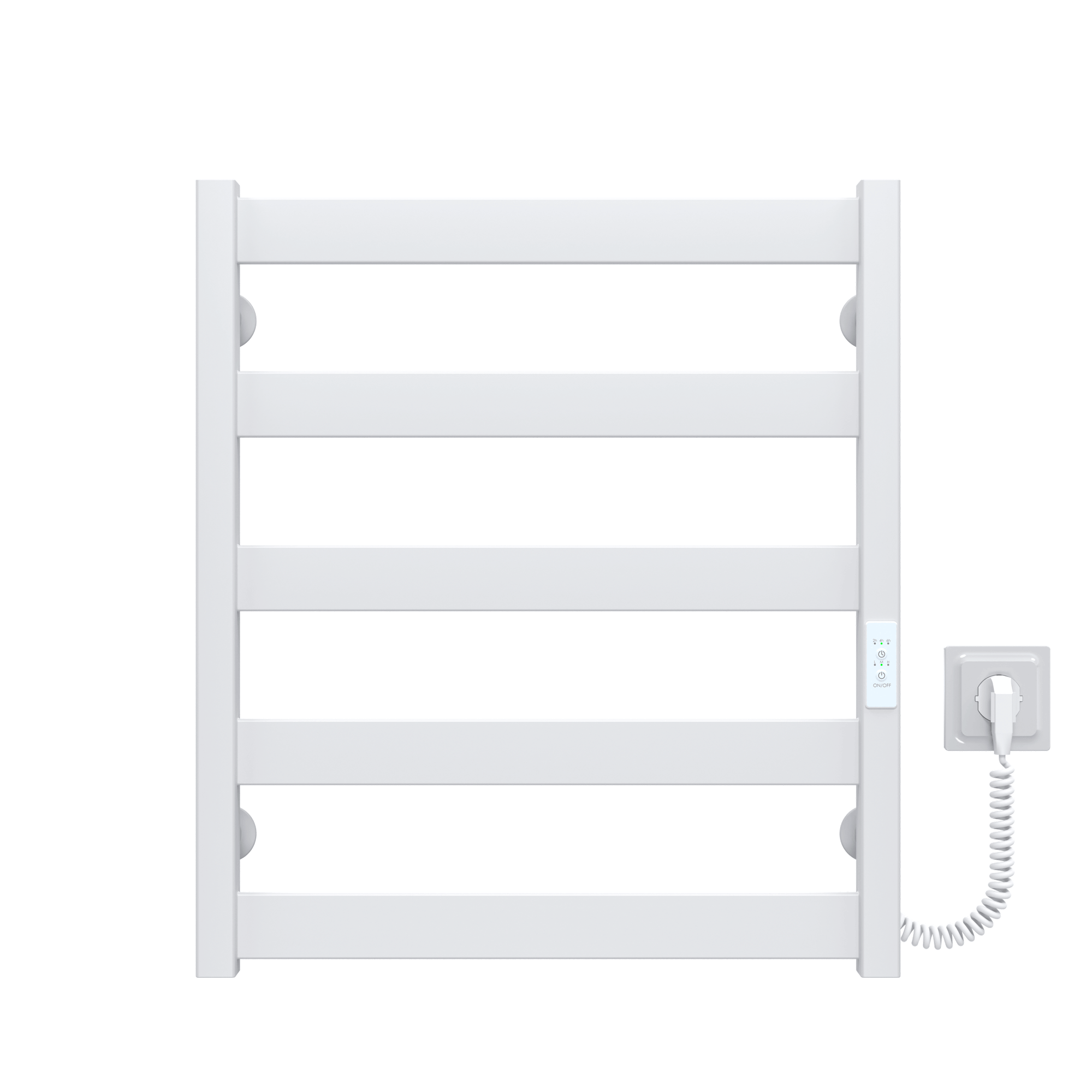 Полотенцесушитель электрический Deffi Silvia П5 WD04 правое подключение нержавеющая сталь 500х600 E мм Белый (A.SV.60.50.5.E.W.R.4)