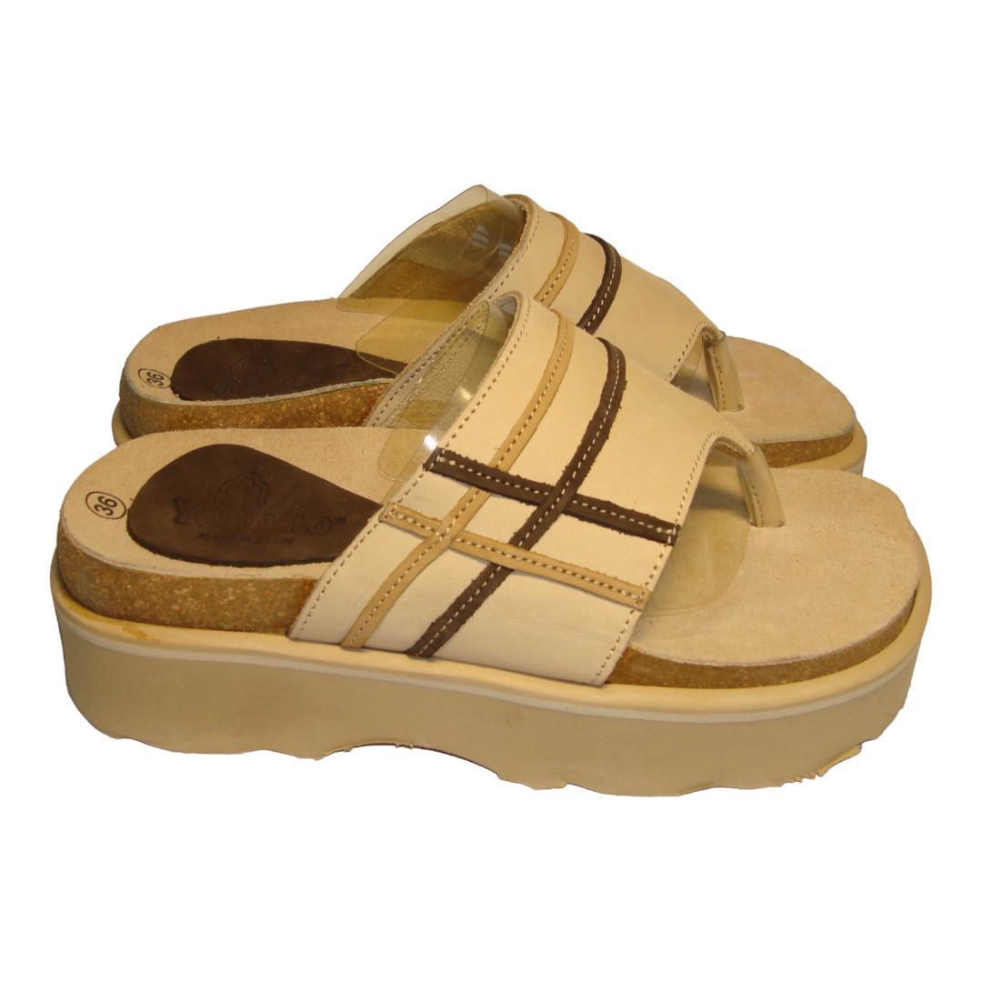 Шлепанцы-вьетнамки женские кожаные на платформе Yokono р. 38 24,5 см Бежевый (070) Шлепанцы-вьетнамки женские кожаные на платформе Yokono р. 38 24,5 см Бежевый (070)