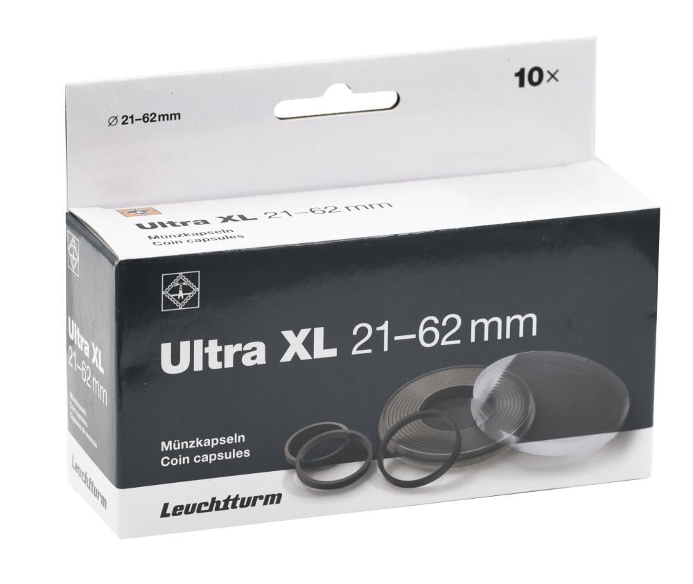 Капсула для монет Leuchtturm Ultra XL 21-62 мм 10 шт. (А22319)