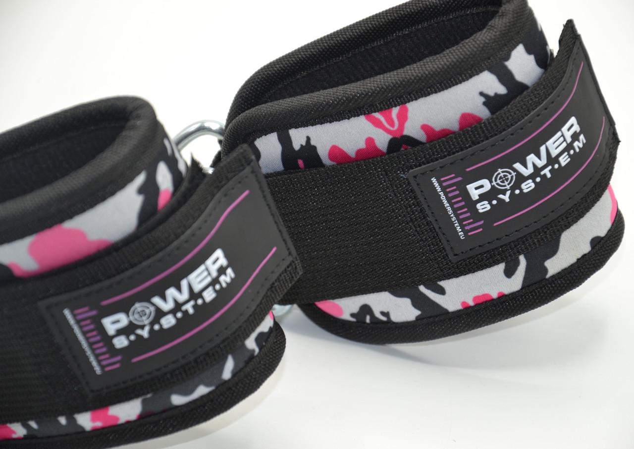 Манжети на щиколотці Power System PS-3470 Ankle Strap Camo Pink/Black (PS_3470_Pink/Black) - фото 6