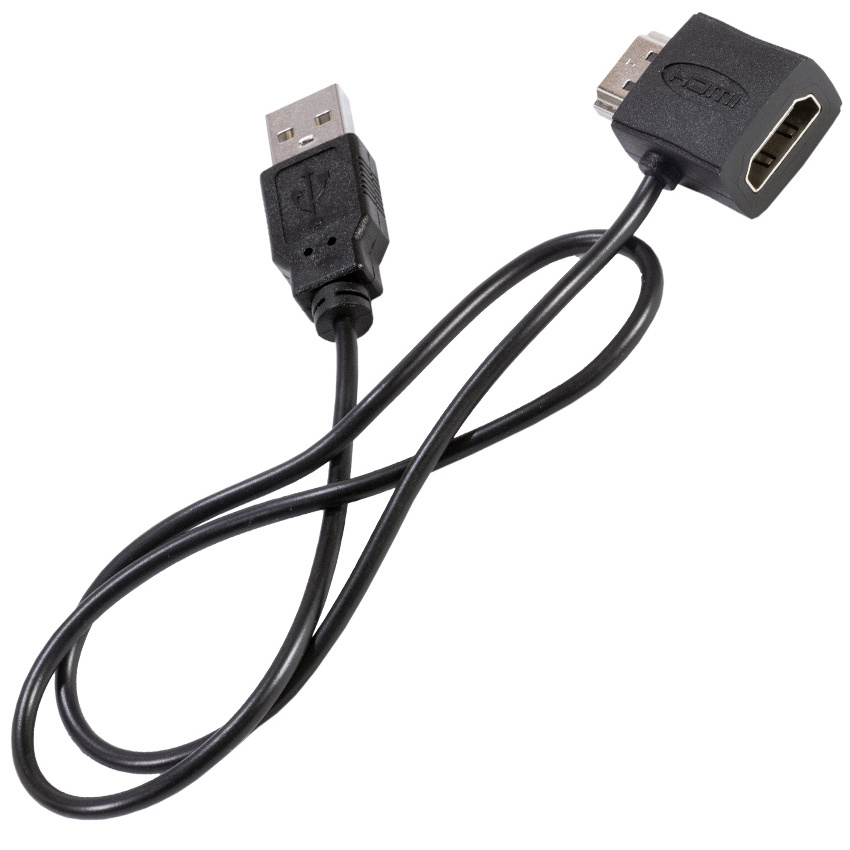 А=Переходник Asdomo HDMI M/F 2.0 19 Pin USB кабель 50 см