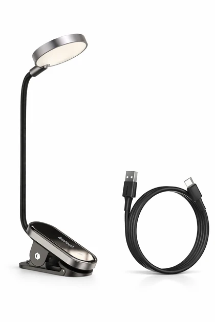 Лампа портативная LED на прищепке BASEUS Comfort Reading Mini Clip Lamp DGRAD-0G со встроенным аккумулятором 350 mAh