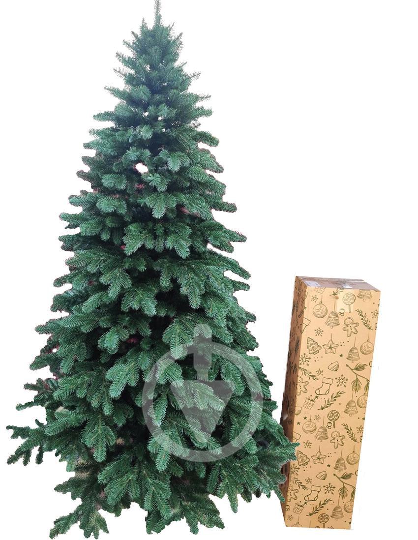 Штучна ялинка Елітна лита 2,1 м на металевій підставці Зелений (Еліт.З-210)