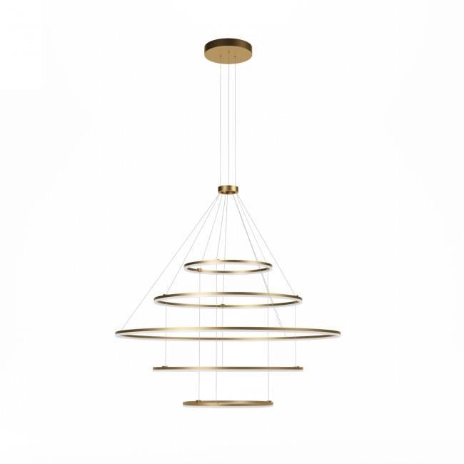 Подвесной светильник Redo ORBIT SU LED 300W D1500+1000+1000+600+600 TRIAC 4000K BRASS 4.1.2 (01-2488)