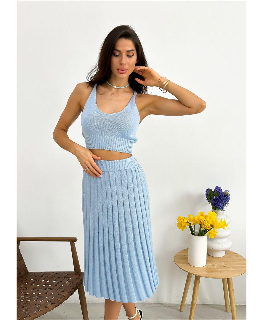 Топ вязаный женский Joy S Небесный (29018) Топ вязаный женский Joy S Небесный (29018)