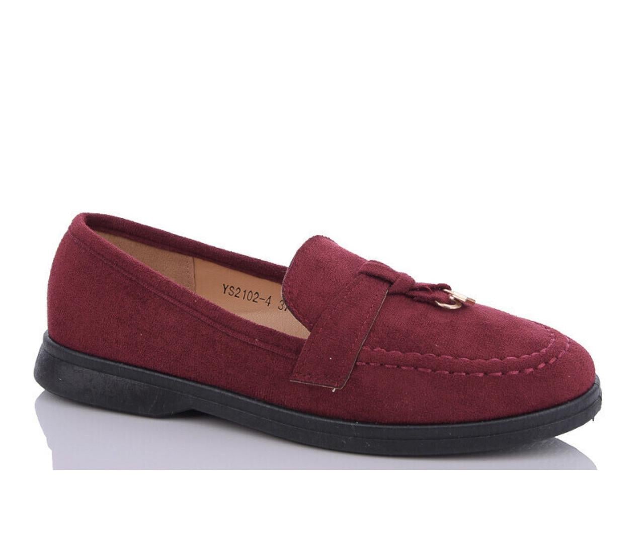 Лофери жіночі SWIN SHOES YS2102-4/36 р. 36 23,0 см Бордовий