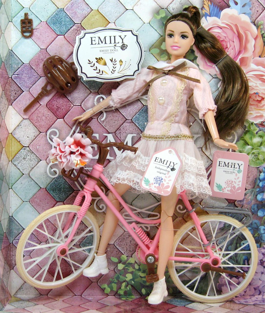 Кукла Emily QJ077 с велосипедом и аксессуарами Кукла Emily QJ077 с велосипедом и аксессуарами