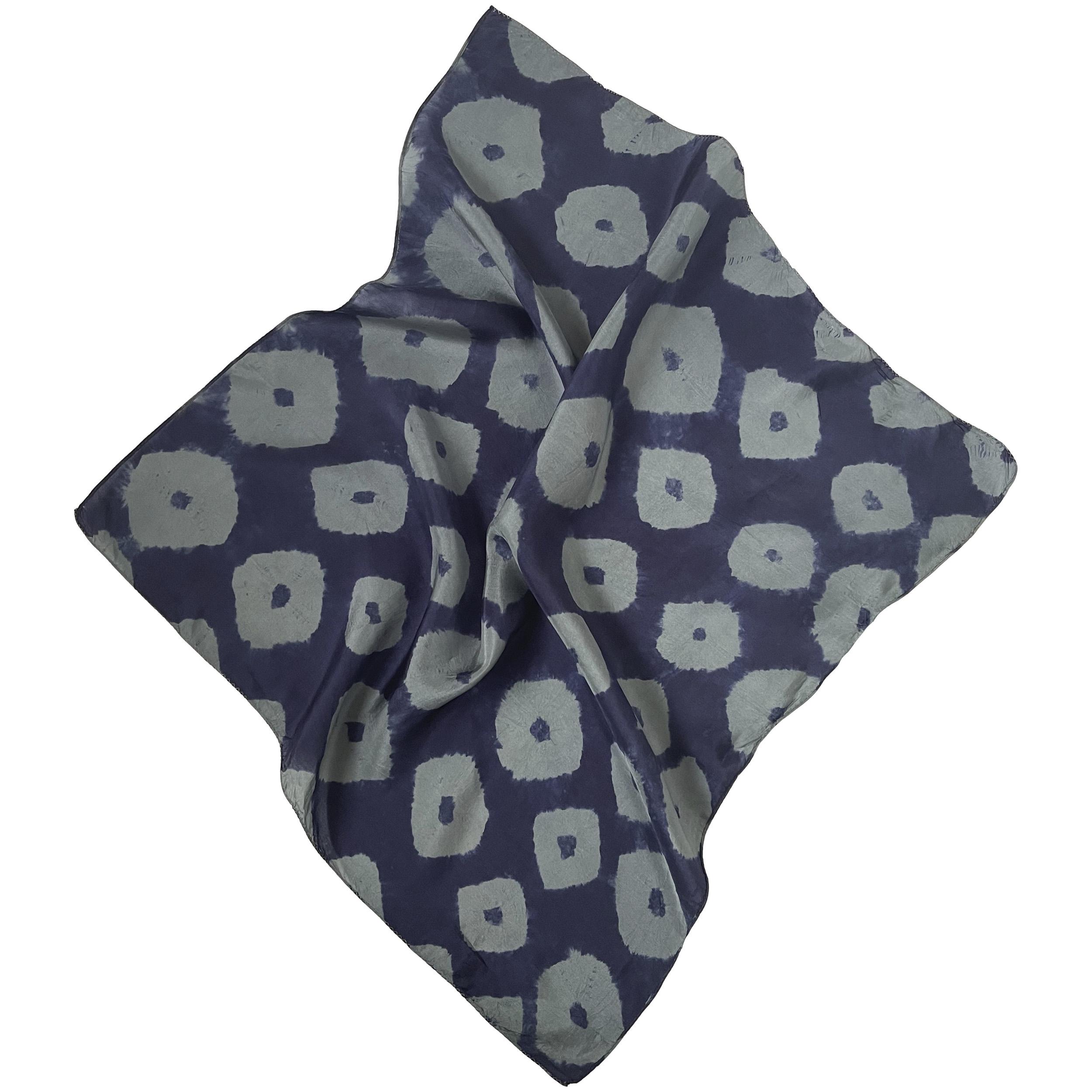 Натуральна шовкова хустка Silk Route 50х50 см Синій (1261)