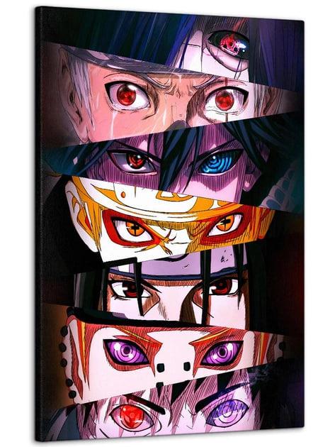 Картина на холсте DK Аниме Наруто Глаза Коллаж №2 50x70 см (MK10007)