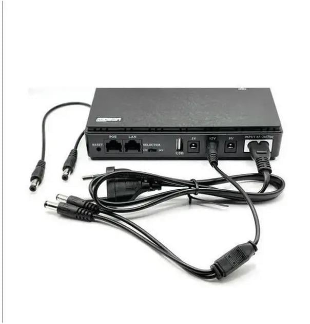 Повербанк для роутера UPS 10400 mAh DC 5V/9V/12V чорний (UPS120) - фото 4