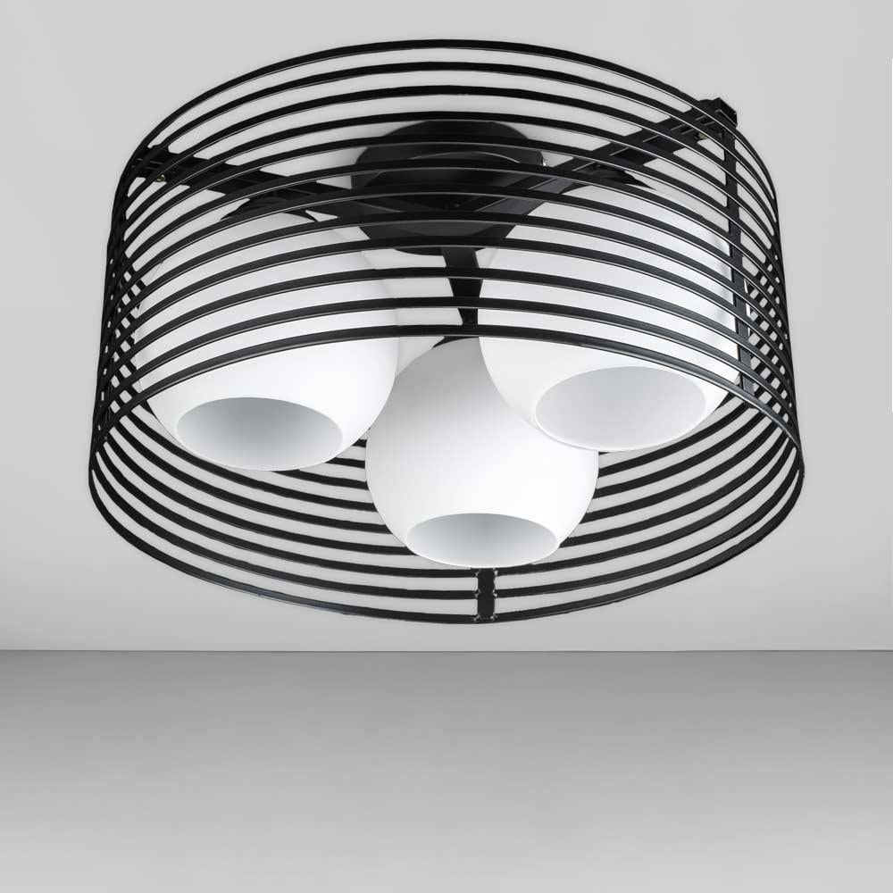 Люстра стельова Light House DL-18973/3 Чорний/Білий 