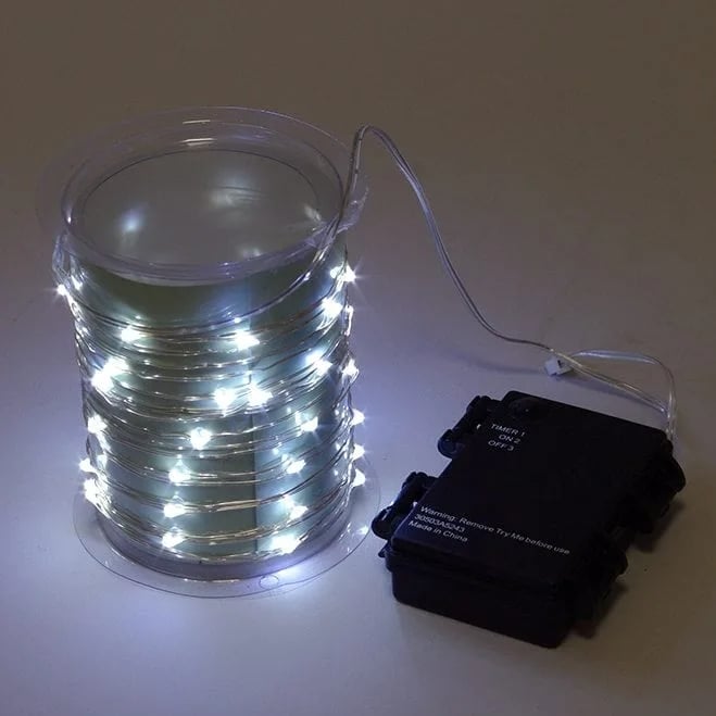 Подсветка LED с таймером Flora холодный свет 50 светодиодов 5 м (4429)