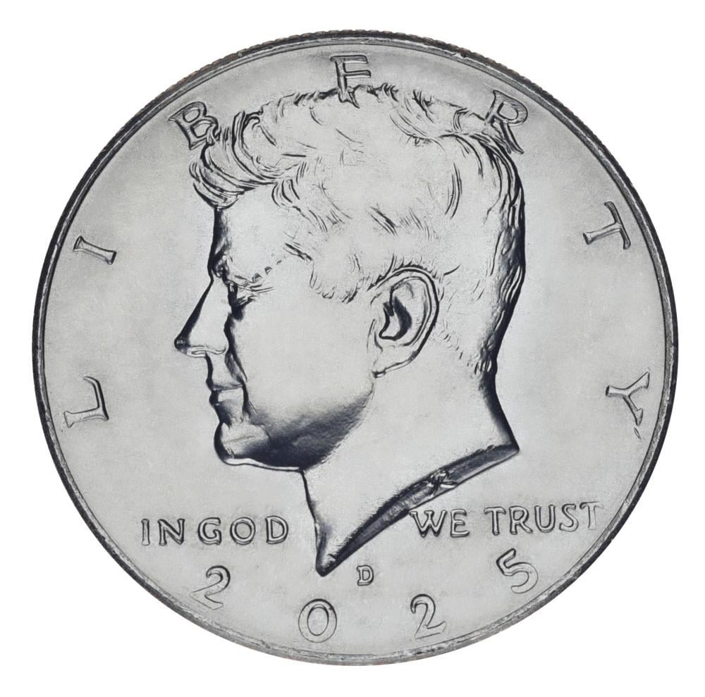 Коллекционная монета США 50 центов 2025 UNC D Джон Кеннеди (М22475)