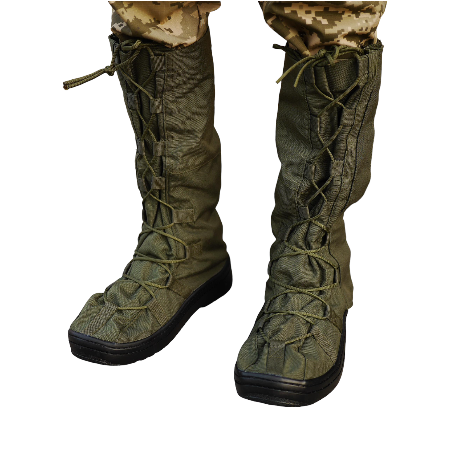 Бахіли на берці дощові/утеплені L р. 42-45 Оливковий