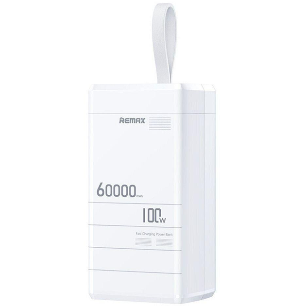 Повербанк Remax RPP-650 Quick Charge із швидкою зарядкою 100 W 60000 mAh Білий (25147810)