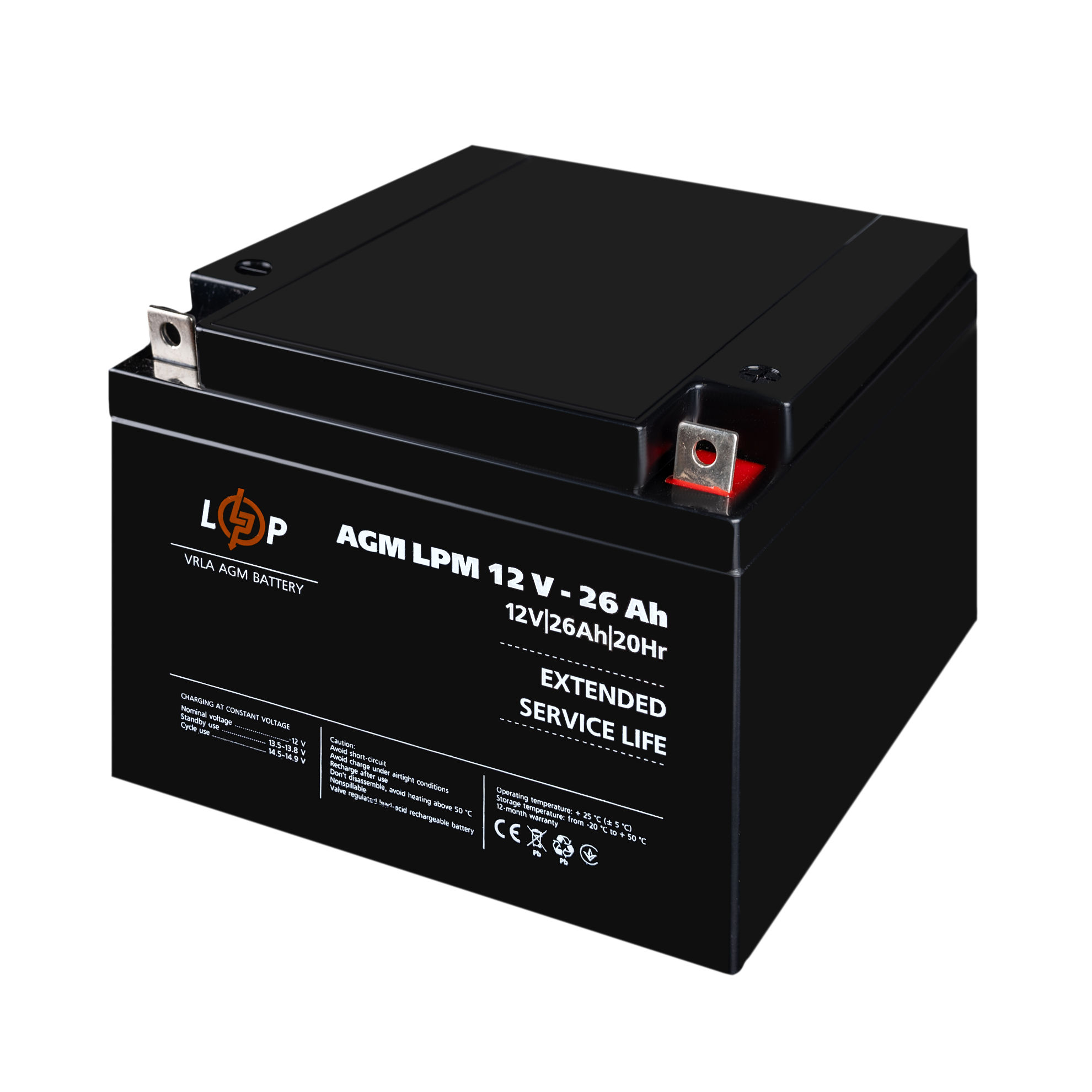 Аккумулятор AGM LPM 12V-26 Ah - фото 4 Аккумулятор AGM LPM 12V-26 Ah - фото 4