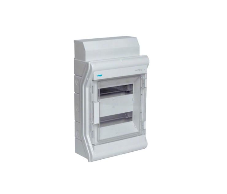 Щит распределительный электрический Hager Vector VE212DN накладной на 24/28 модули для автоматов с прозрачной дверцей IP65 (3283)