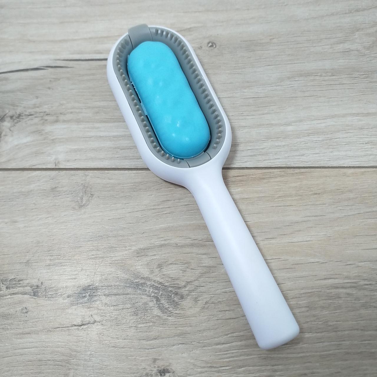 Щетка для удаления шерсти многофункциональная для вычесывания кошек и собак Зеленый (KG-11524)