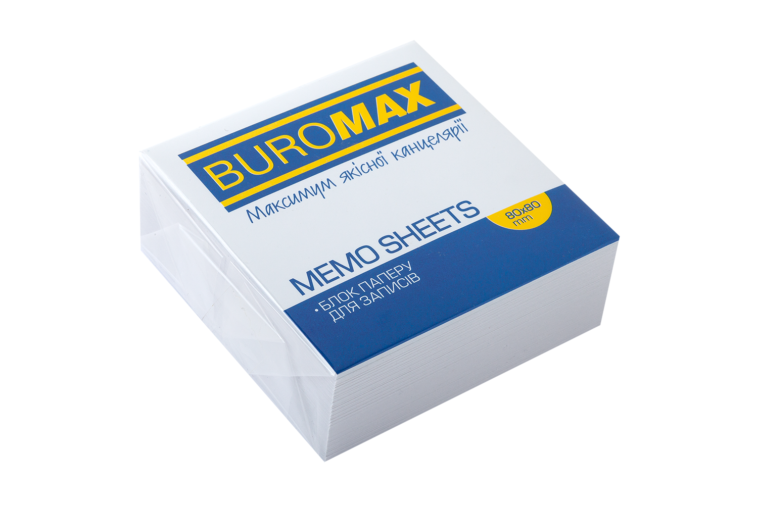 Папір для нотаток Buromax JOBMAX не склеєний 80х80х20 мм Білий (BM.2201)