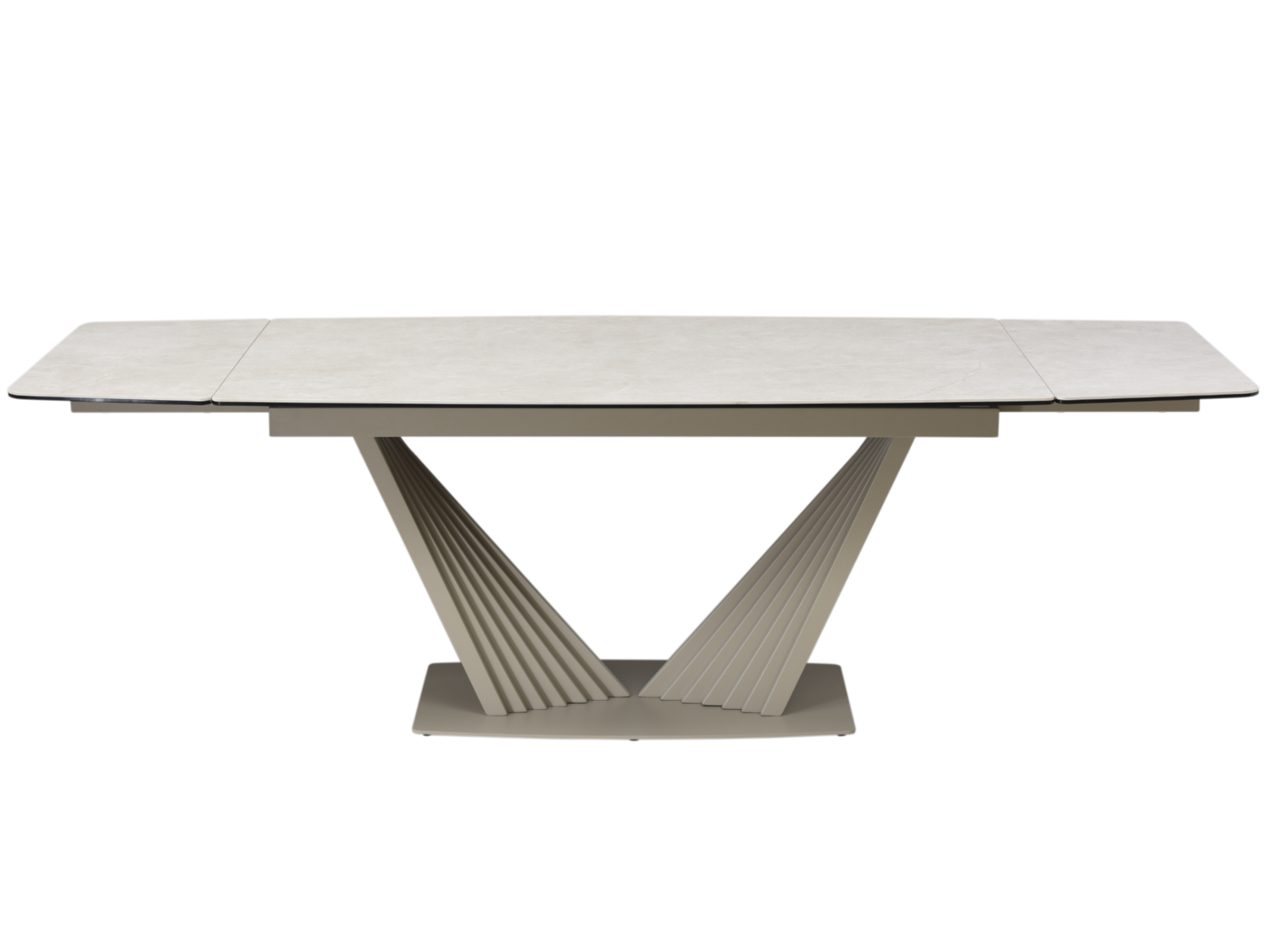 Стіл обідній розсувний Vetro Mebel Феліче 1600- 2400x900x760 мм Сахара/Бежевий (TМL-1000) - фото 2 Стіл обідній розсувний Vetro Mebel Феліче 1600- 2400x900x760 мм Сахара/Бежевий (TМL-1000) - фото 2