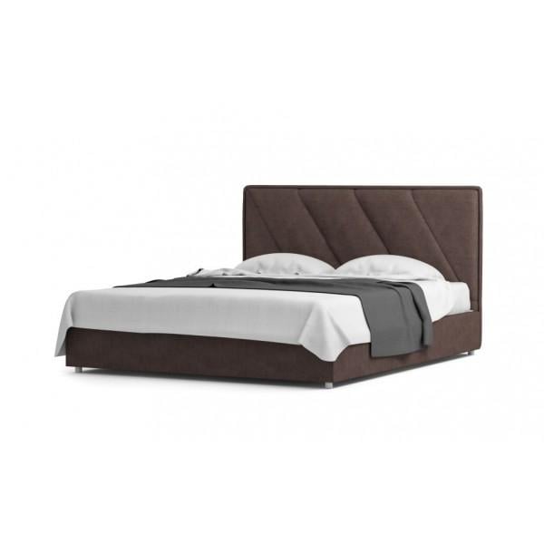 Кровать двуспальная Шик Галичина Клио дерево/ткань 07 c подъемником без матраса 160х200 см Коричневый